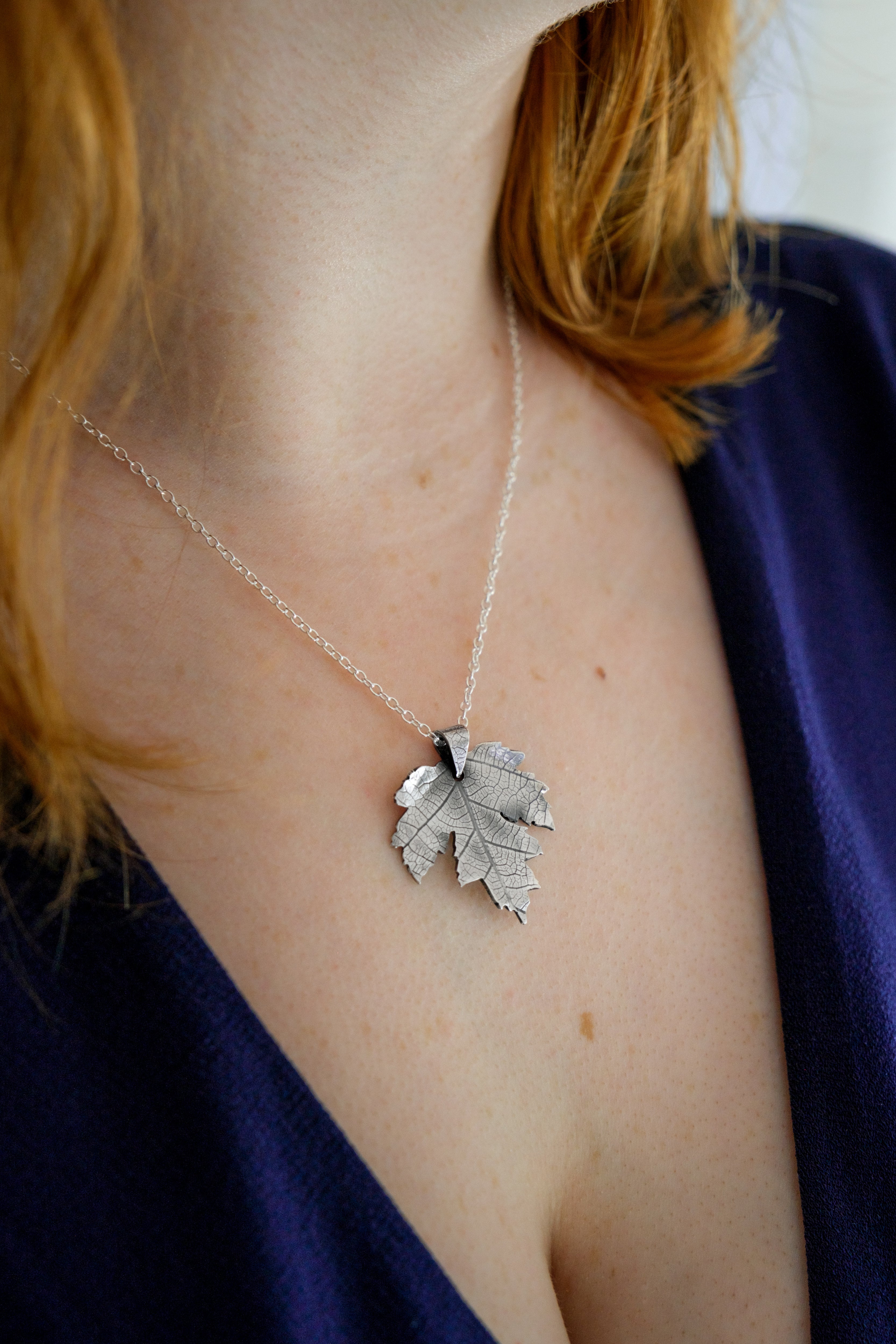 Silver Leaf Necklace